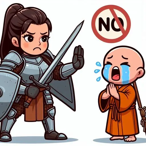 imagen de guerrero rechazando monk (clases jugables en EQ2)